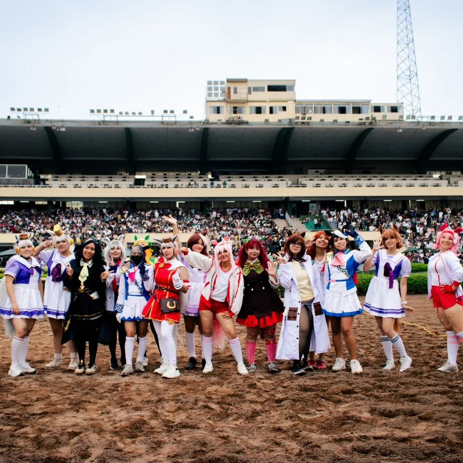 Cosplayers reunidos durante la primera edición del Derby Santorín en Monterrico